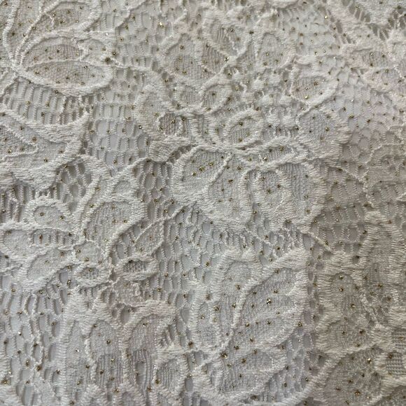 Little Angels Cream A-line Dress with Cuffed Long Sleeves - Picture 3 of 15